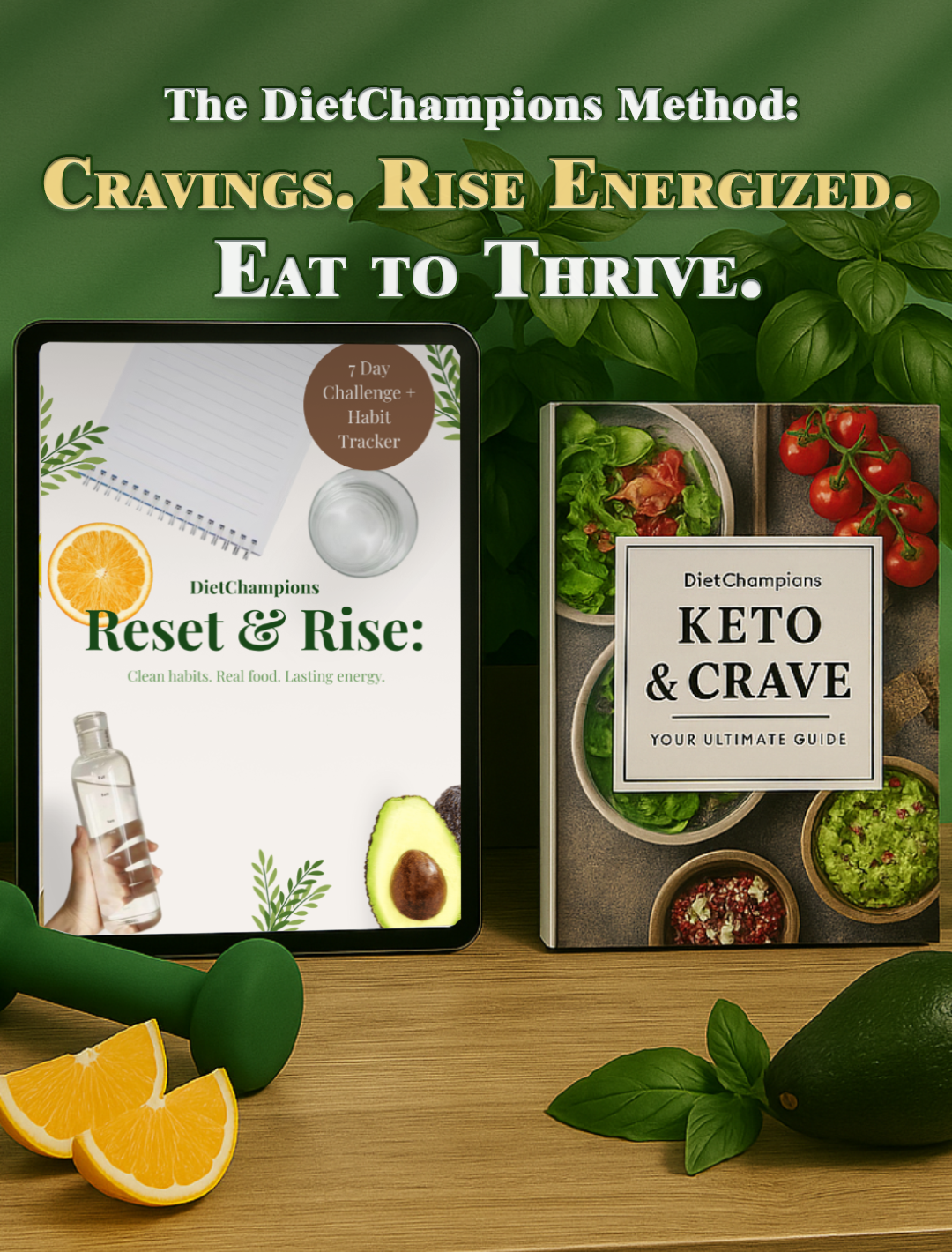 Bundle: The DietChampions Method: Cravings. Rise Energized. Eat to Thrive.