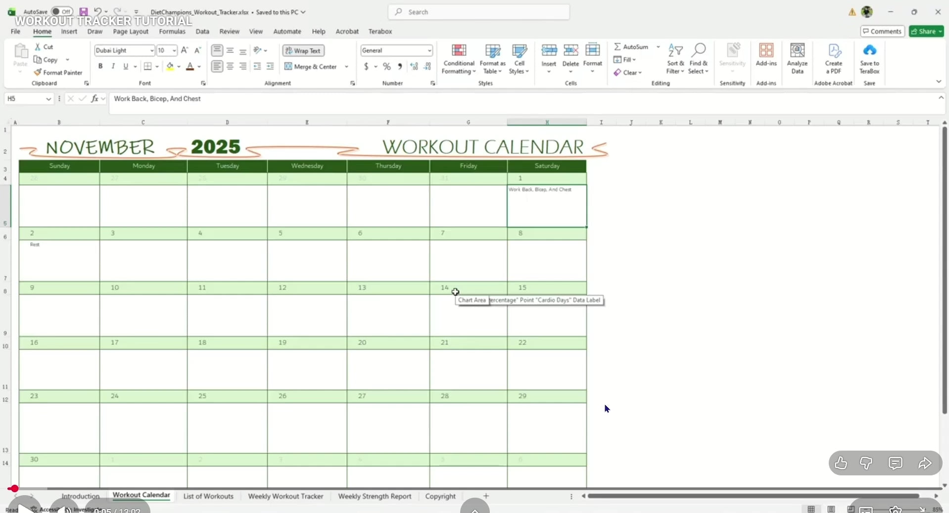 Workout Tracker (Excel Edition)